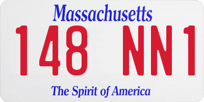 MA license plate 148NN1
