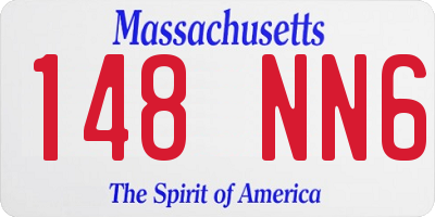 MA license plate 148NN6