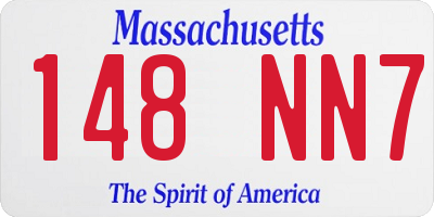 MA license plate 148NN7