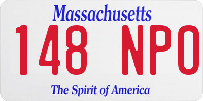 MA license plate 148NP0