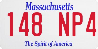 MA license plate 148NP4