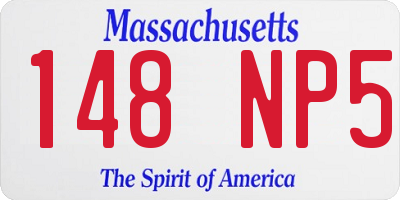 MA license plate 148NP5