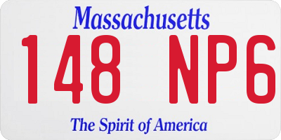 MA license plate 148NP6