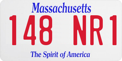 MA license plate 148NR1