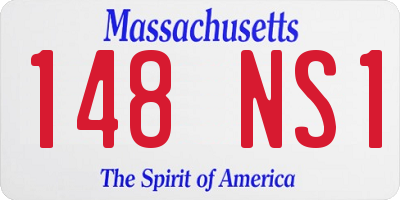 MA license plate 148NS1
