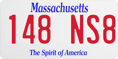 MA license plate 148NS8