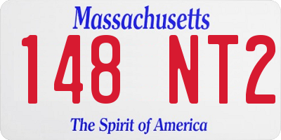 MA license plate 148NT2