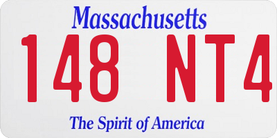 MA license plate 148NT4