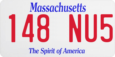 MA license plate 148NU5