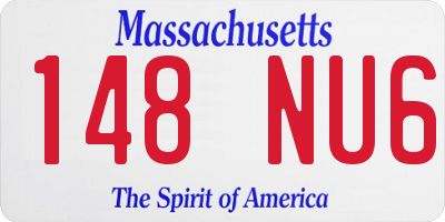 MA license plate 148NU6