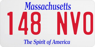 MA license plate 148NV0
