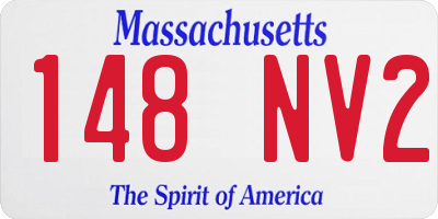 MA license plate 148NV2