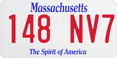 MA license plate 148NV7