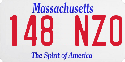 MA license plate 148NZ0