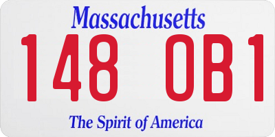 MA license plate 148OB1