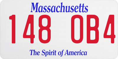 MA license plate 148OB4