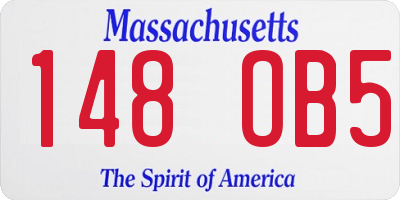 MA license plate 148OB5