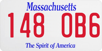 MA license plate 148OB6