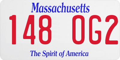 MA license plate 148OG2