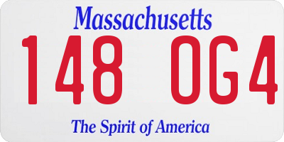 MA license plate 148OG4