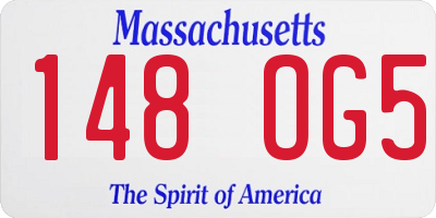 MA license plate 148OG5
