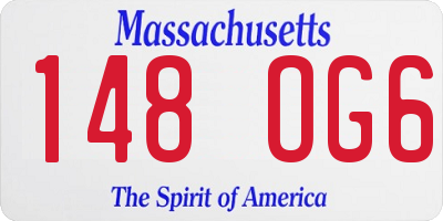 MA license plate 148OG6