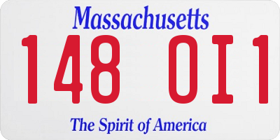 MA license plate 148OI1