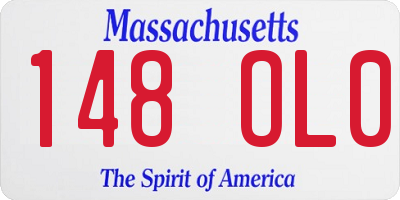 MA license plate 148OL0
