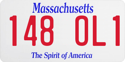 MA license plate 148OL1
