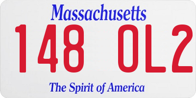 MA license plate 148OL2