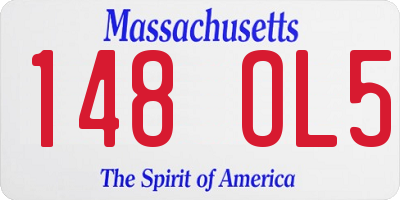 MA license plate 148OL5