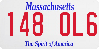 MA license plate 148OL6