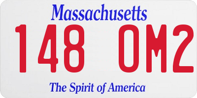 MA license plate 148OM2