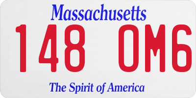 MA license plate 148OM6