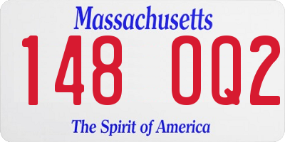 MA license plate 148OQ2