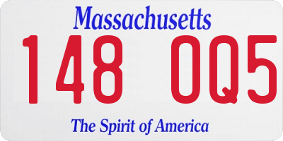 MA license plate 148OQ5