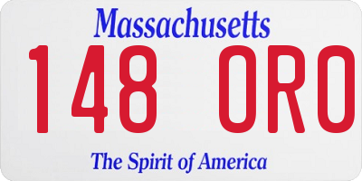 MA license plate 148OR0