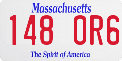 MA license plate 148OR6