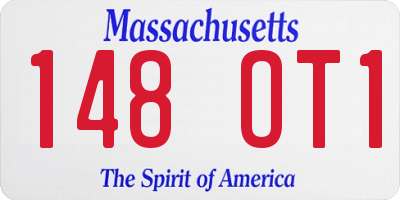 MA license plate 148OT1