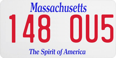 MA license plate 148OU5