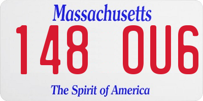 MA license plate 148OU6