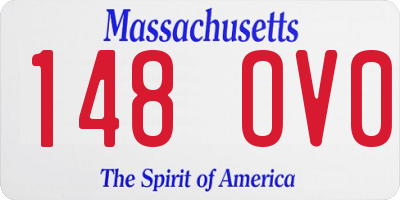 MA license plate 148OV0