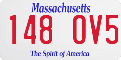 MA license plate 148OV5