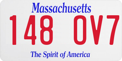 MA license plate 148OV7