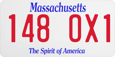 MA license plate 148OX1