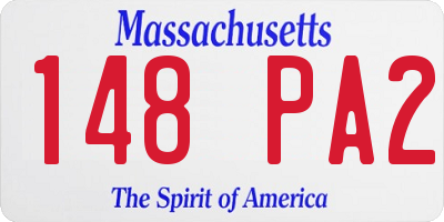 MA license plate 148PA2