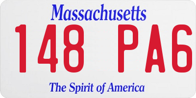 MA license plate 148PA6