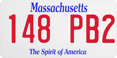 MA license plate 148PB2