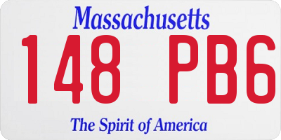 MA license plate 148PB6