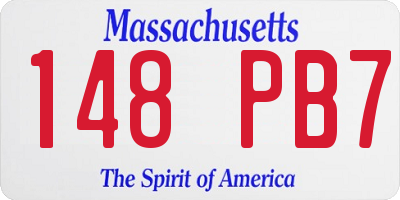 MA license plate 148PB7